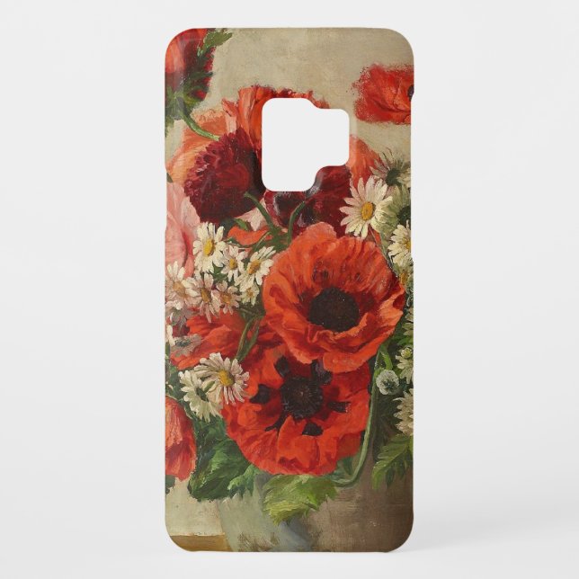 Vintage flowers, poppies Case-Mate samsung galaxy case (Back)