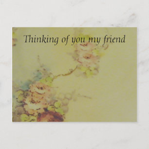 Vintage Flowers Postcard