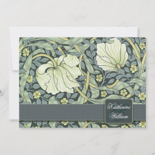 vintage flowers rehearsal dinner invitations