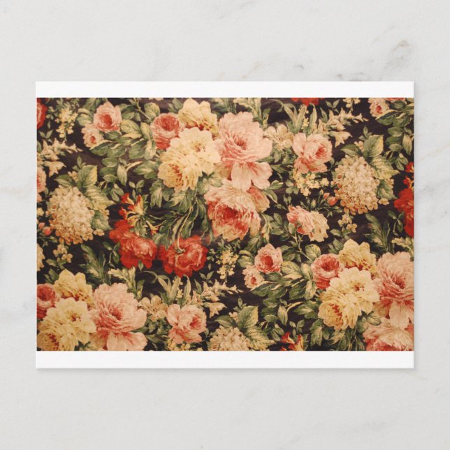 Vintage flowers rose texture 900s style postcard (Front)