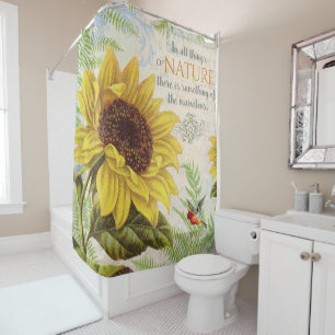 Vintage flowers shower curtain