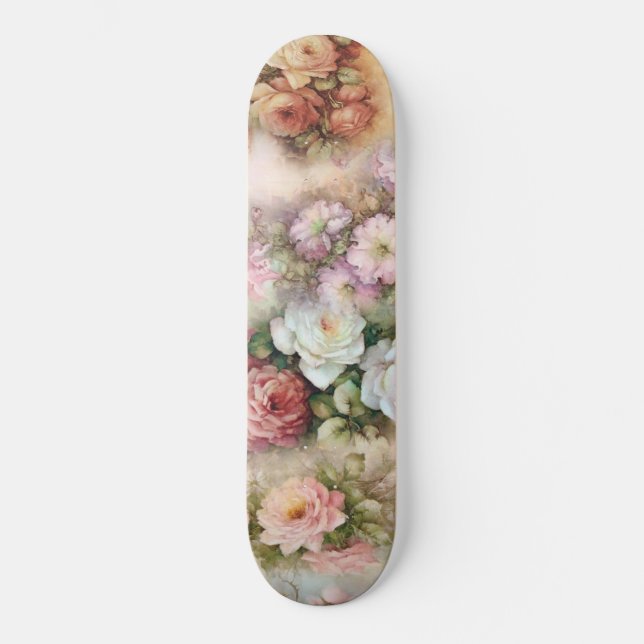 Vintage Flowers Skateboard (Front)