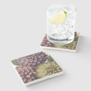Vintage Flowers Stone Coaster