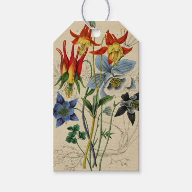 Vintage Flowers Tag (Front)