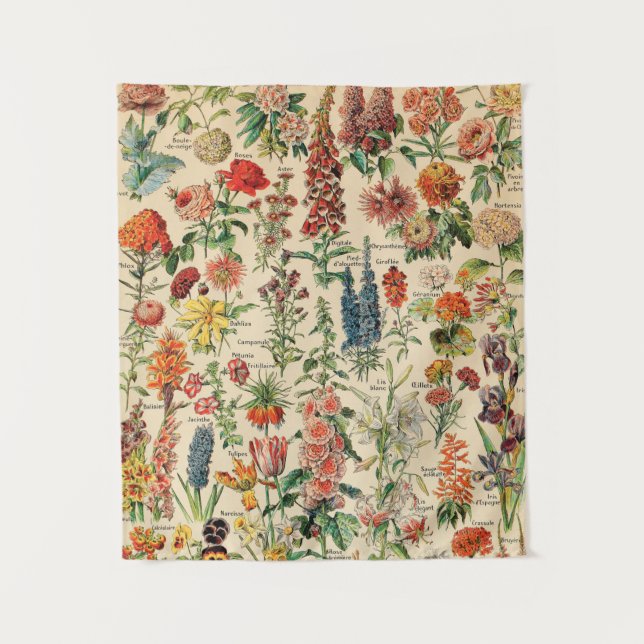 Vintage Flowers  Tapestry (Front)