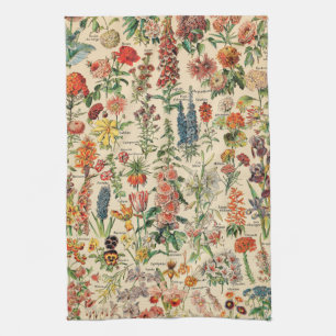 Vintage Flowers Tea Towel