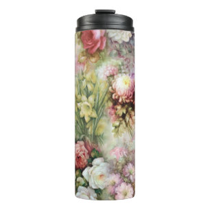Vintage Flowers Thermal Tumbler