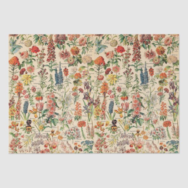 Vintage Flowers Tissue Paper (Front)