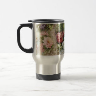 Vintage Flowers Travel Mug