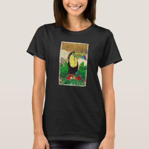 Vintage Flowers Tropical Bird Rainforest Animal To T-Shirt