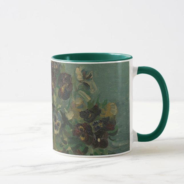 Vintage Flowers Van Gogh Basket of Pansies Mug (Right)