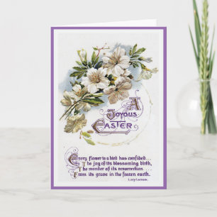 Vintage Flowers & Verse Easter Card