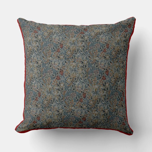 Vintage Flowers William Morris Golden Lily   Cushion (Front)