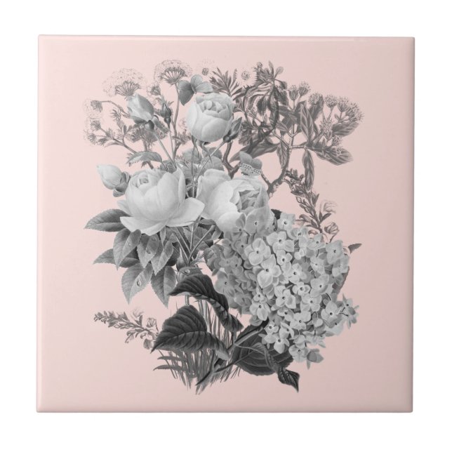 Vintage Flowers with Dusty Pink Tile (Front)
