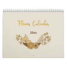 Vintage Flowers with Motivation Quotes Calendar