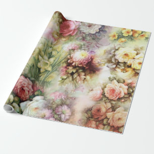 Vintage Flowers Wrapping Paper