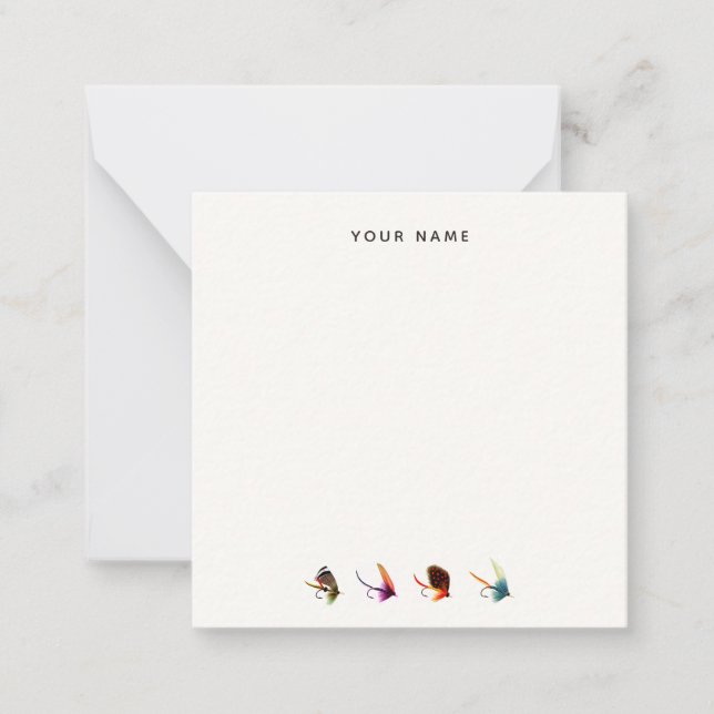 Vintage Fly Fishing Flies Post-it Notes (Front)