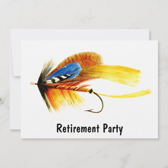 Vintage fly fishing lure invitation (Front)