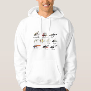 Vintage Fly Fishing Lures in Color Hoodie