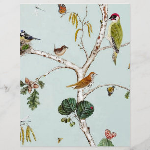 Vintage flying creatures origami paper