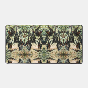 Vintage flying fox bat acadamia illustration  desk mat