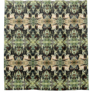 Vintage flying fox bat acadamia illustration shower curtain