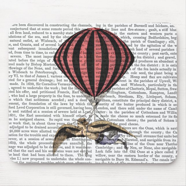 Vintage Flying Machine Mouse Mat (Front)
