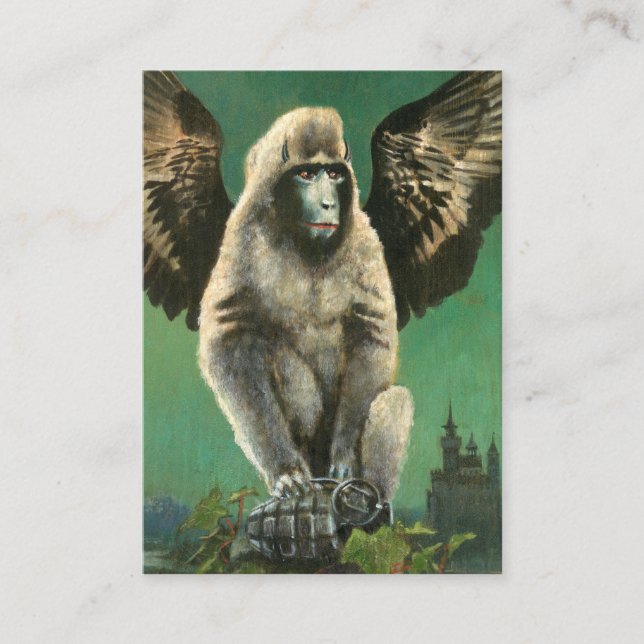 Vintage Flying Monkey ACEO Business Business Card (Front)