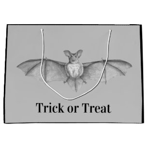 Vintage Flying Vampire Bat Trick or Treat Bag