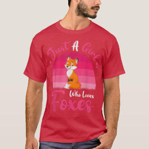 Vintage Fo Animal Lover Just A Girl Who Loves Foes T-Shirt