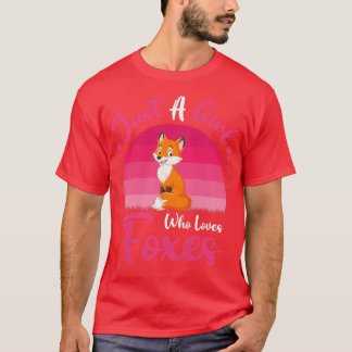 Vintage Fo Animal Lover Just A Girl Who Loves Foes T-Shirt