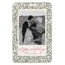 Vintage Foliage Botanical Holiday Christmas Photo