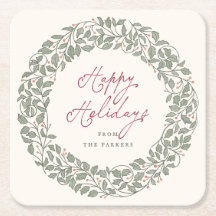 Vintage Foliage Botanical Holiday Christmas