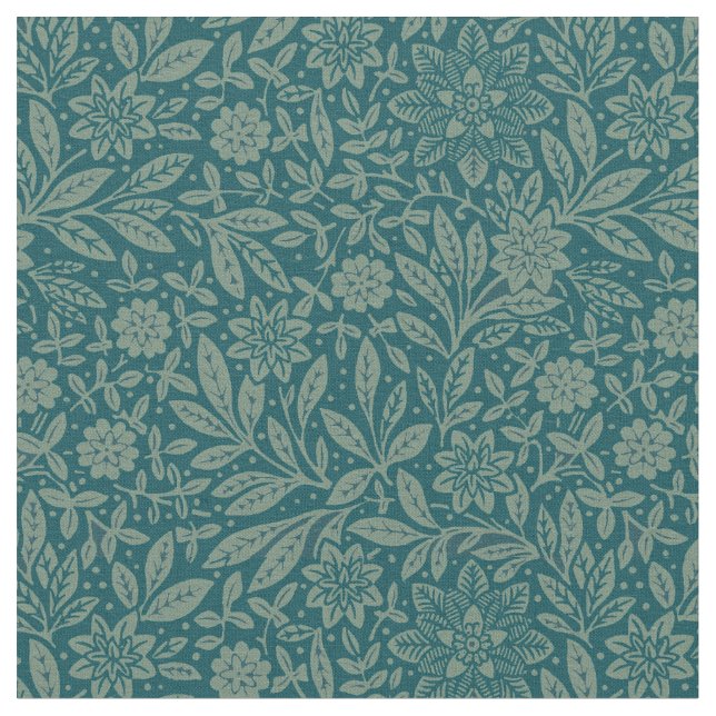 Vintage Foliage & Floral pattern Fabric (Close Up)