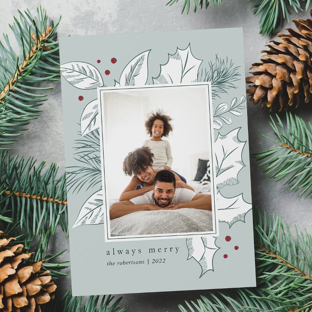 Vintage Foliage | Holiday Photo Card (Creator Uploaded)