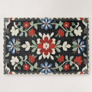 Vintage Folk Art Design Jigsaw Puzzle