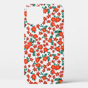 Vintage folk floral background. Seamless vintage p iPhone 12 Case
