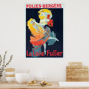 Vintage Follies Bergeré Jules Chéret Dancing Girl Poster