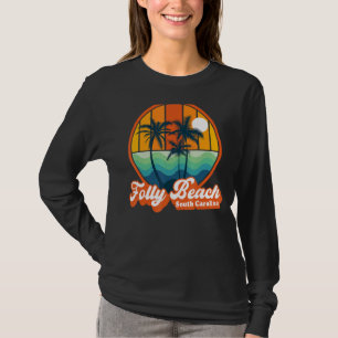Vintage Folly Beach South Carolina Summer 90s Beac T-Shirt