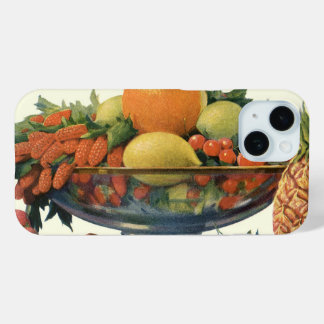 Vintage Food, Assorted Fruit in a Bowl iPhone 15 Case