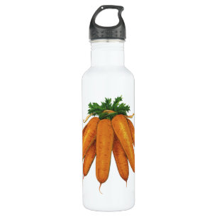 Vintage Food, Bunch of Organic Carrots Vegetables 710 Ml Water Bottle