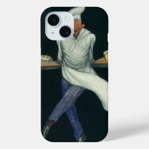 Vintage Food Business, Baker with Pastry Desserts iPhone 15 Case