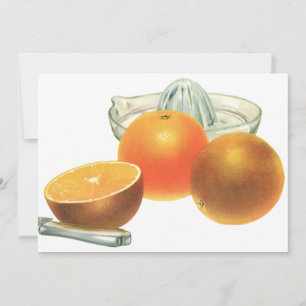 Vintage Food Fruit, Ripe Oranges Juicer Breakfast