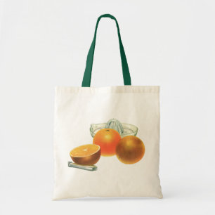 Vintage Food Fruit, Ripe Oranges Juicer Breakfast Tote Bag