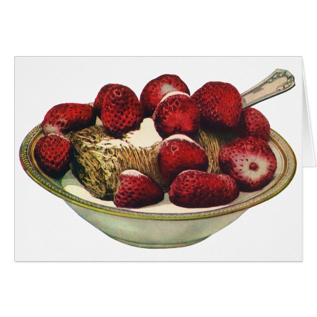 Vintage Food Healthy Breakfast Cereal Strawberries (Front Horizontal)