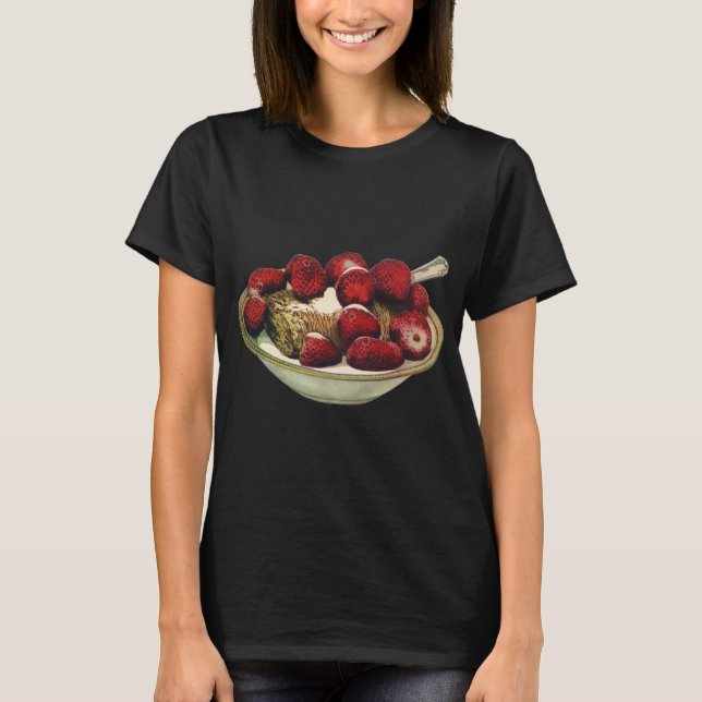 Vintage Food Healthy Breakfast Cereal Strawberries T-Shirt (Front)
