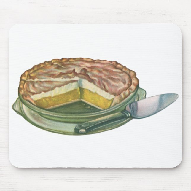 Vintage Food, Lemon Meringue Pie Dessert Mouse Mat (Front)