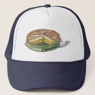 Vintage Food, Lemon Meringue Pie Dessert Trucker Hat
