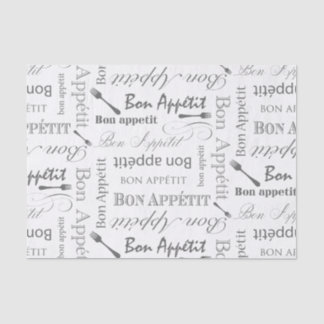 Vintage Food Lover's Gourmet Pattern Bon Appetit Tissue Paper