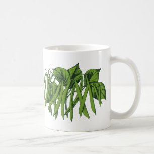 Vintage Food, Organic Green Beans Vegetables Coffee Mug